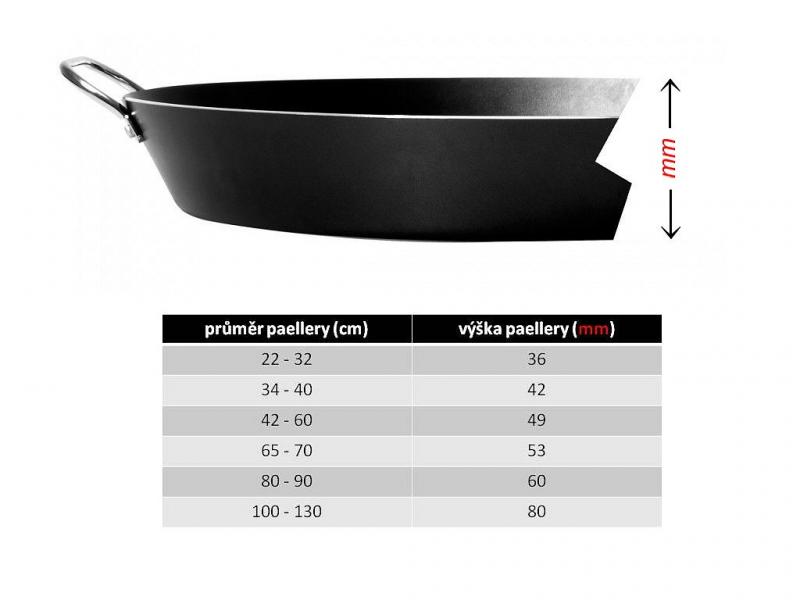 Paella pánev tradiční VACA 60 cm
